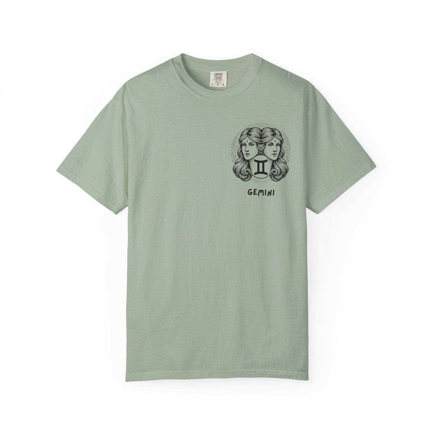 Gemini Zodiac T-Shirt – Twin Faces Astrology Tee | Minimal Celestial Graphic Shirt