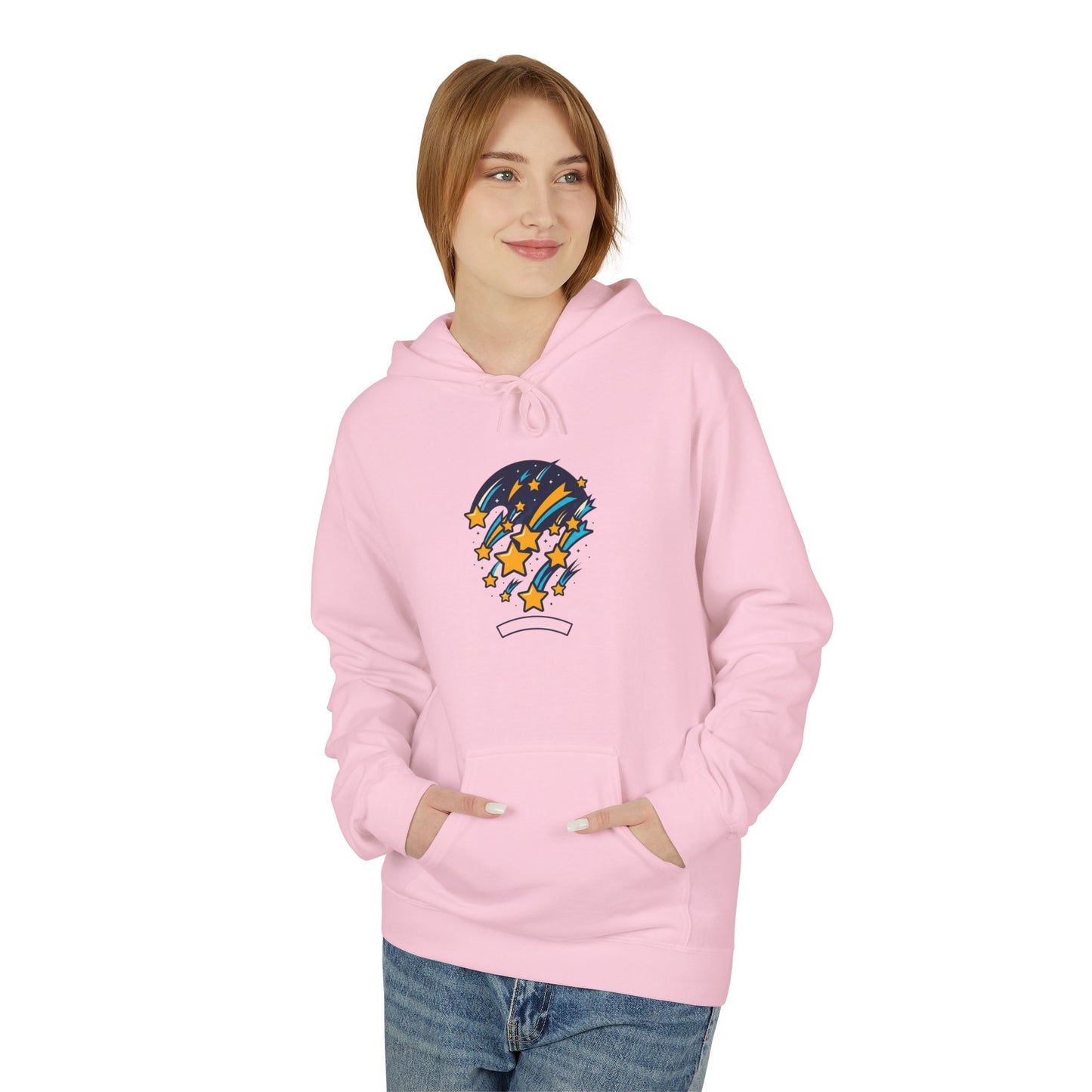 Starfall Hoodie – Shooting Stars Graphic Hoodie | Celestial Aesthetic, Cosmic Streetwear, Unisex Pullover