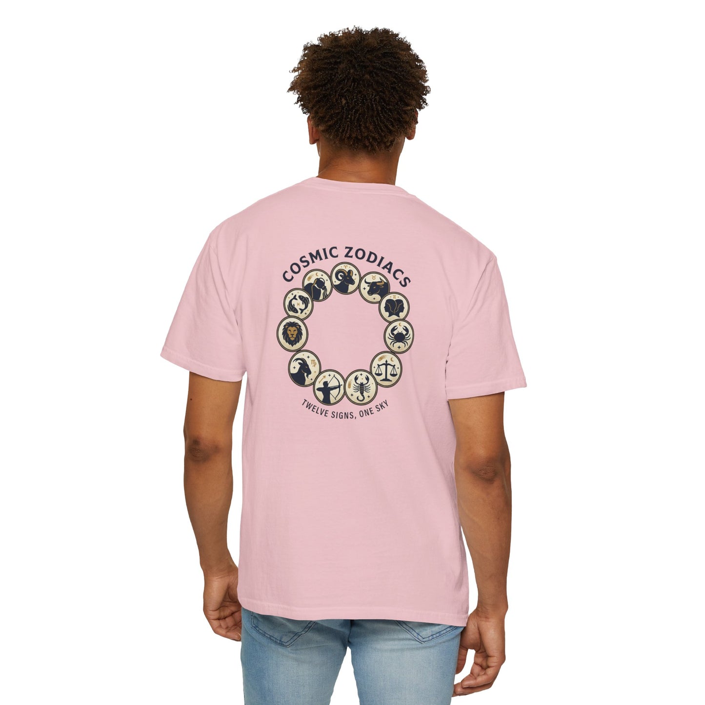 Zodiac Circle T-Shirt – Cosmic Zodiac Astrology Graphic Tee | Celestial Star Sign Shirt, Unisex Tee
