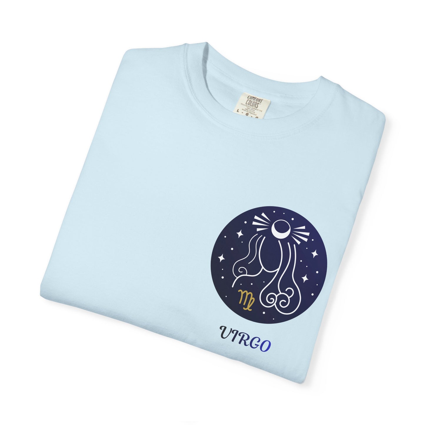 Virgo Zodiac T-Shirt – Celestial Virgo Moon Graphic Tee | Minimal Astrology Shirt