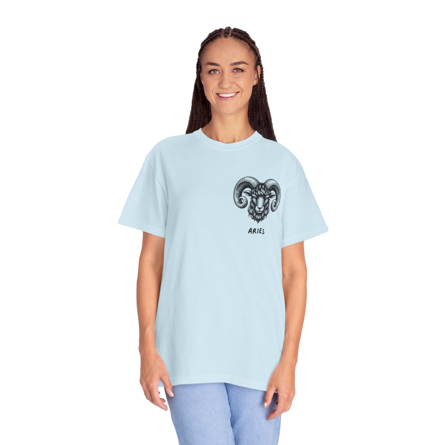 Aries Zodiac T-Shirt – Aries Ram Astrology Graphic Tee | Vintage Star Sign Shirt, Unisex Tee