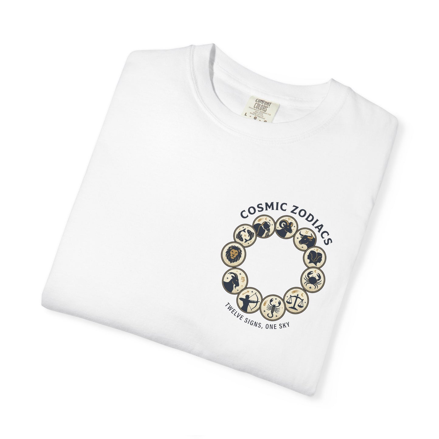 Zodiac Circle T-Shirt – Cosmic Zodiac Astrology Graphic Tee | Celestial Star Sign Shirt, Unisex Tee
