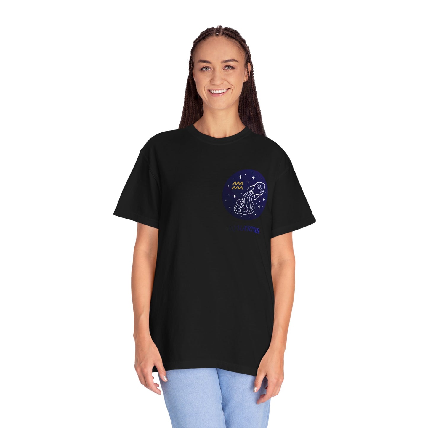 Aquarius Zodiac T-Shirt – Minimal Constellation Astrology Tee | Celestial Water Bearer Shirt
