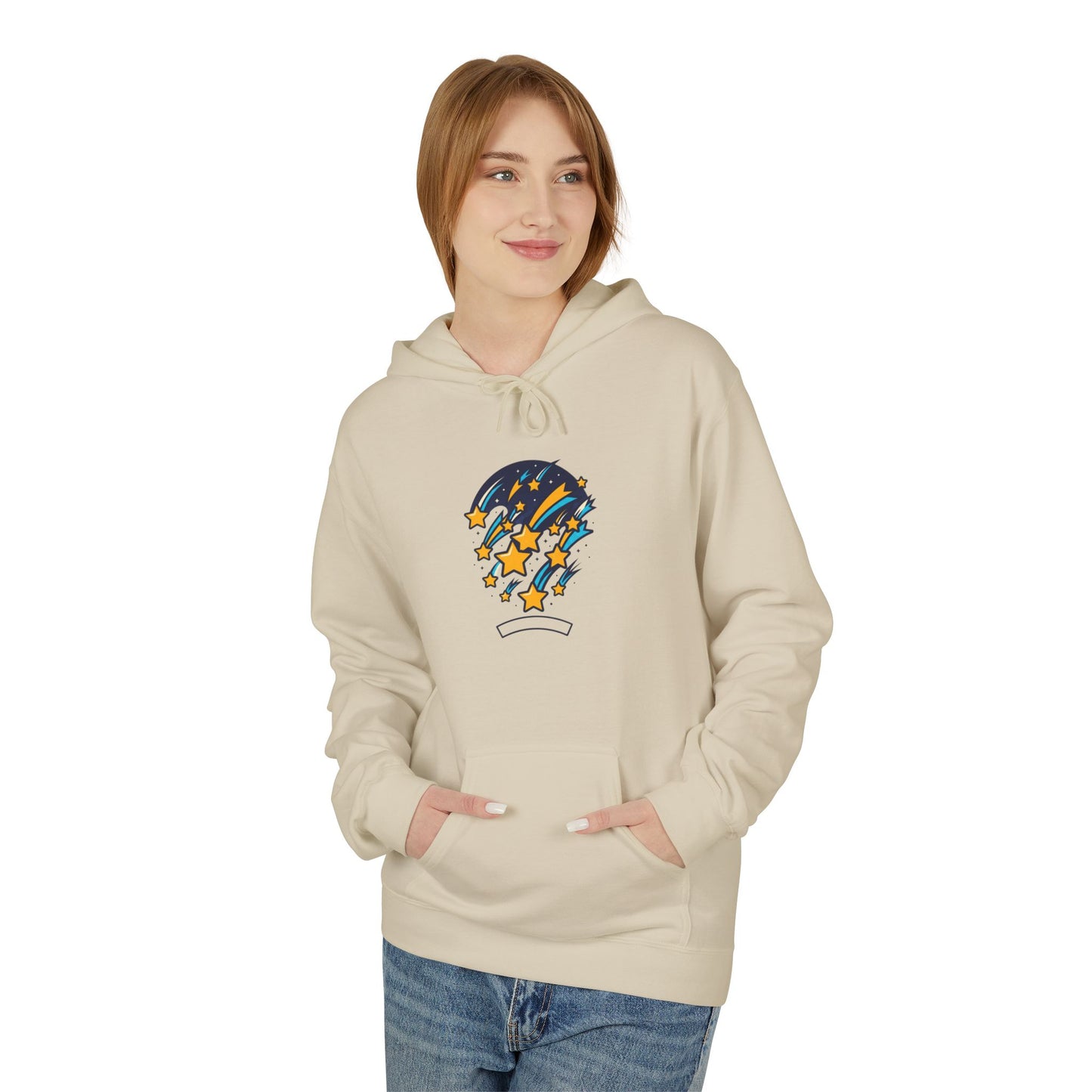 Starfall Hoodie – Shooting Stars Graphic Hoodie | Celestial Aesthetic, Cosmic Streetwear, Unisex Pullover