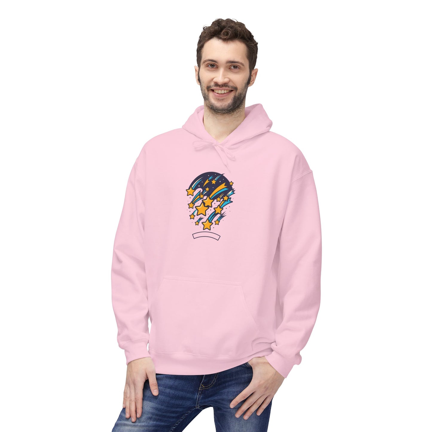 Starfall Hoodie – Shooting Stars Graphic Hoodie | Celestial Aesthetic, Cosmic Streetwear, Unisex Pullover