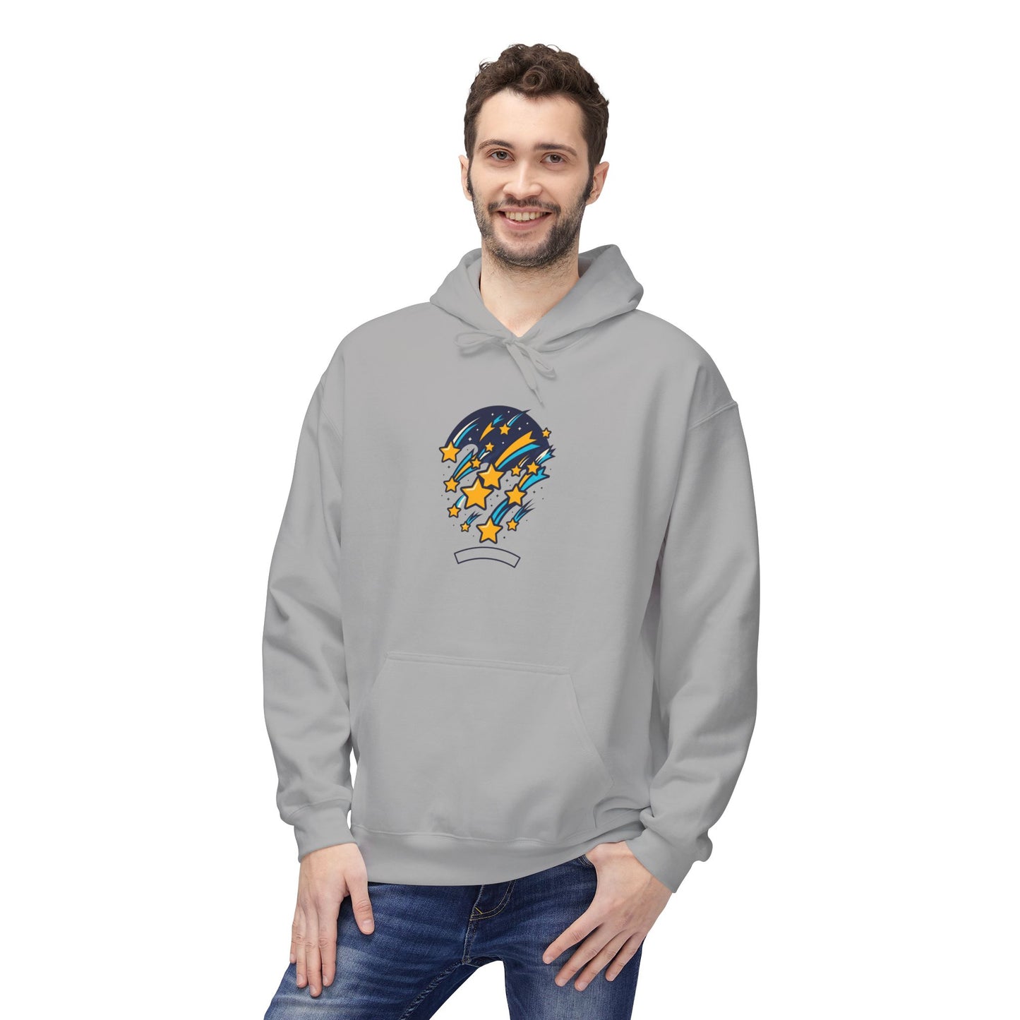 Starfall Hoodie – Shooting Stars Graphic Hoodie | Celestial Aesthetic, Cosmic Streetwear, Unisex Pullover
