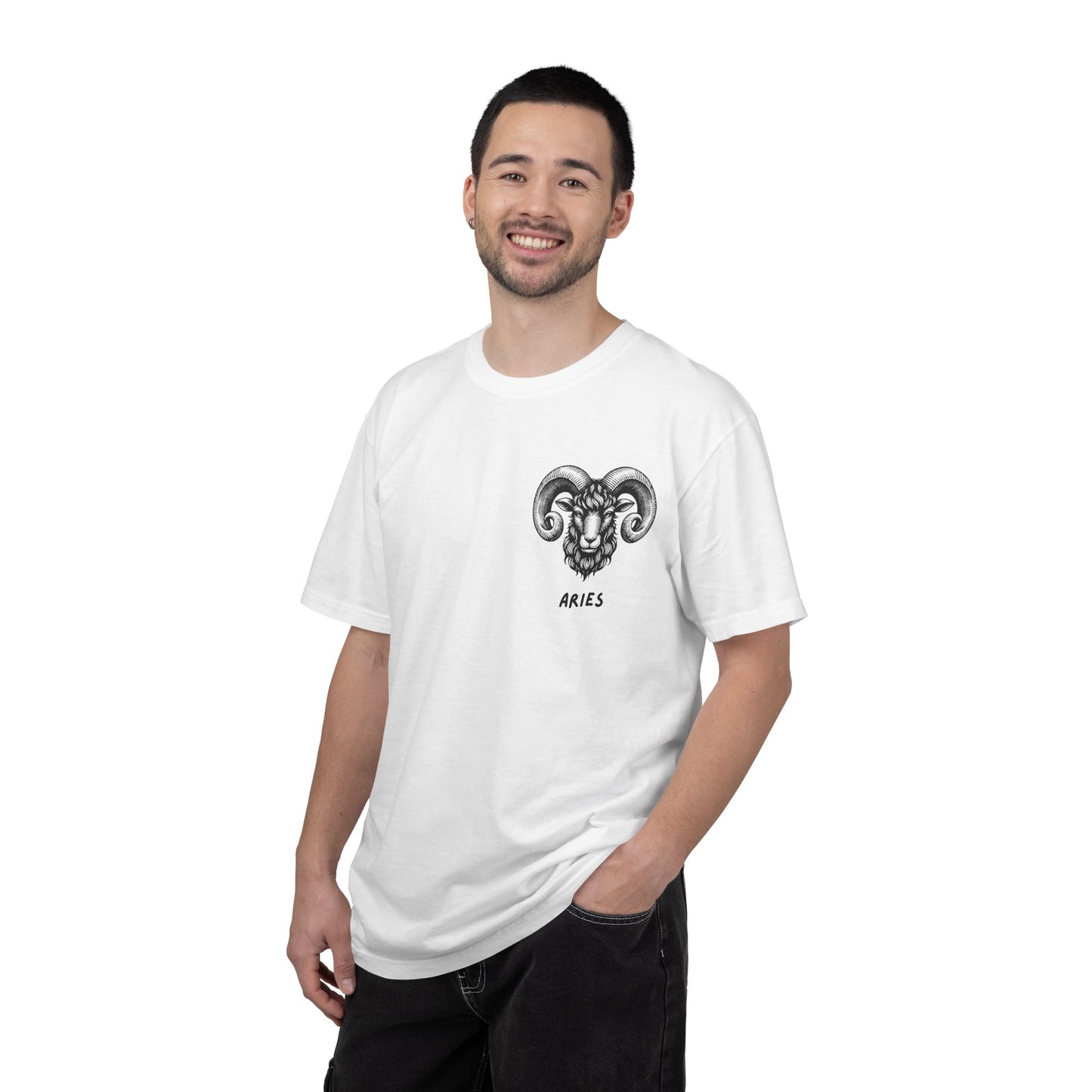 Aries Zodiac T-Shirt – Aries Ram Astrology Graphic Tee | Vintage Star Sign Shirt, Unisex Tee