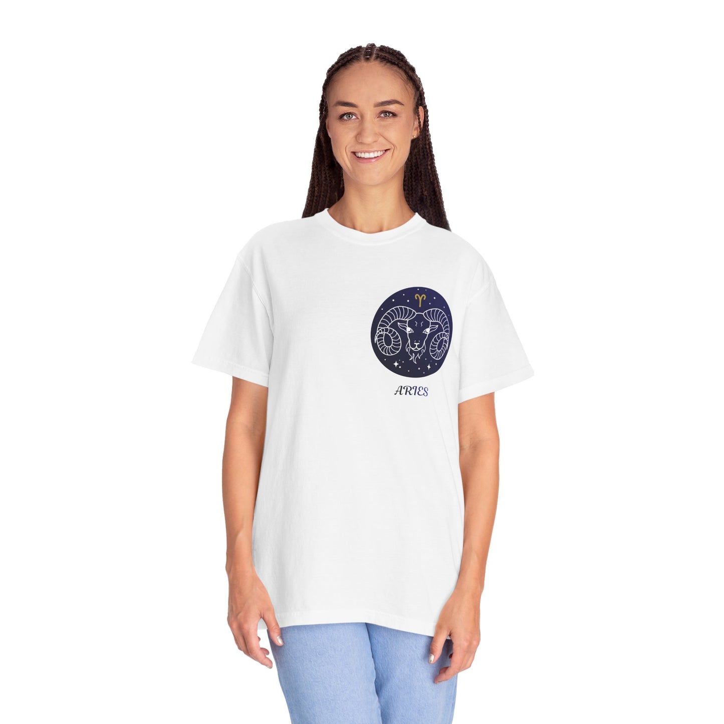 Aries Zodiac Ram T-Shirt – Constellation Astrology Graphic Tee | Minimal Celestial Shirt