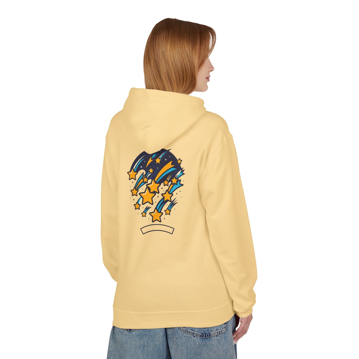 Starfall Hoodie – Shooting Stars Graphic Hoodie | Celestial Aesthetic, Cosmic Streetwear, Unisex Pullover