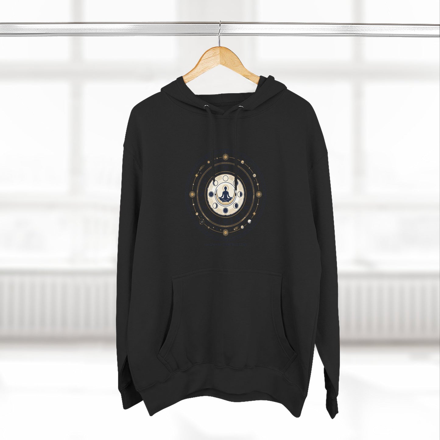 Zodiac Meditation Hoodie – Celestial Birth Chart Mandala Hoodie | Spiritual Astrology Sweatshirt, Unisex Hoodie