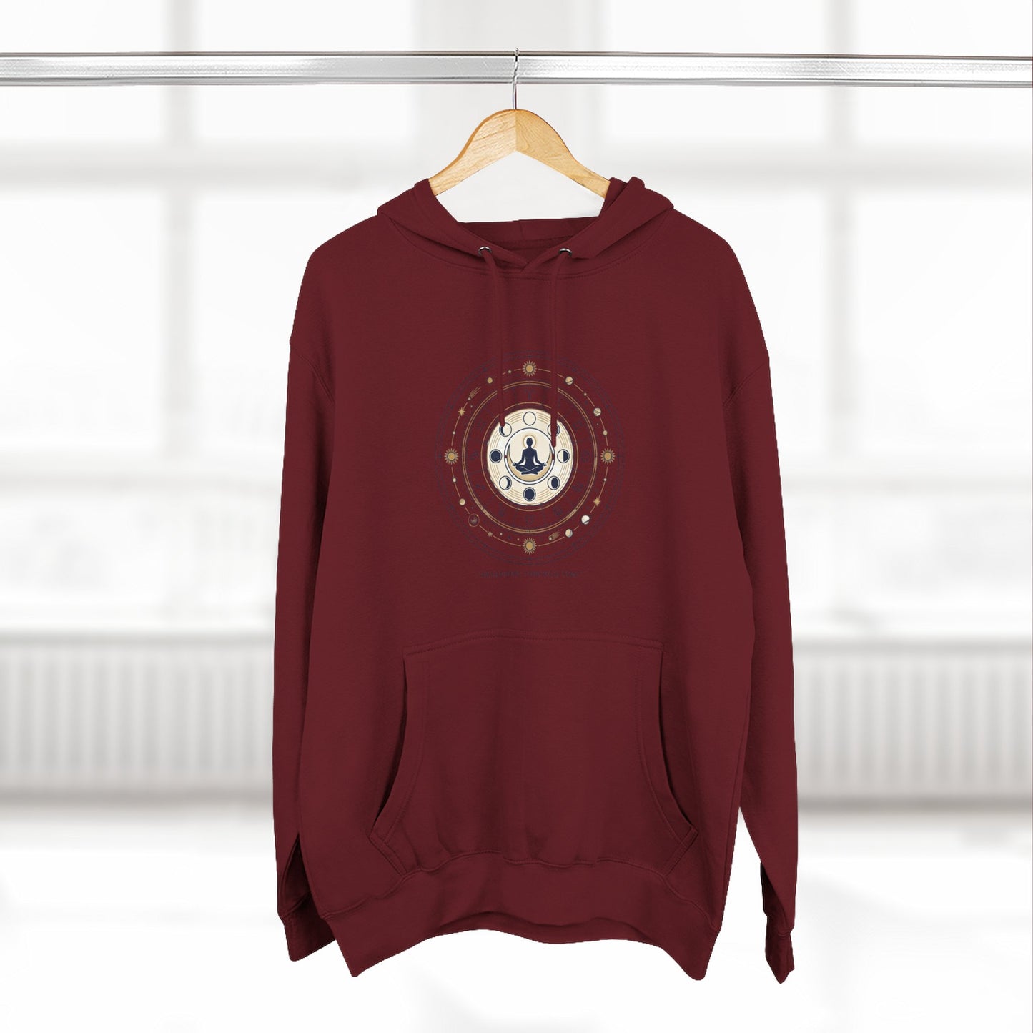 Zodiac Meditation Hoodie – Celestial Birth Chart Mandala Hoodie | Spiritual Astrology Sweatshirt, Unisex Hoodie