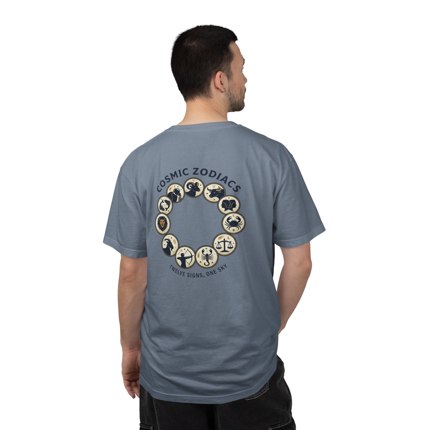 Zodiac Circle T-Shirt – Cosmic Zodiac Astrology Graphic Tee | Celestial Star Sign Shirt, Unisex Tee