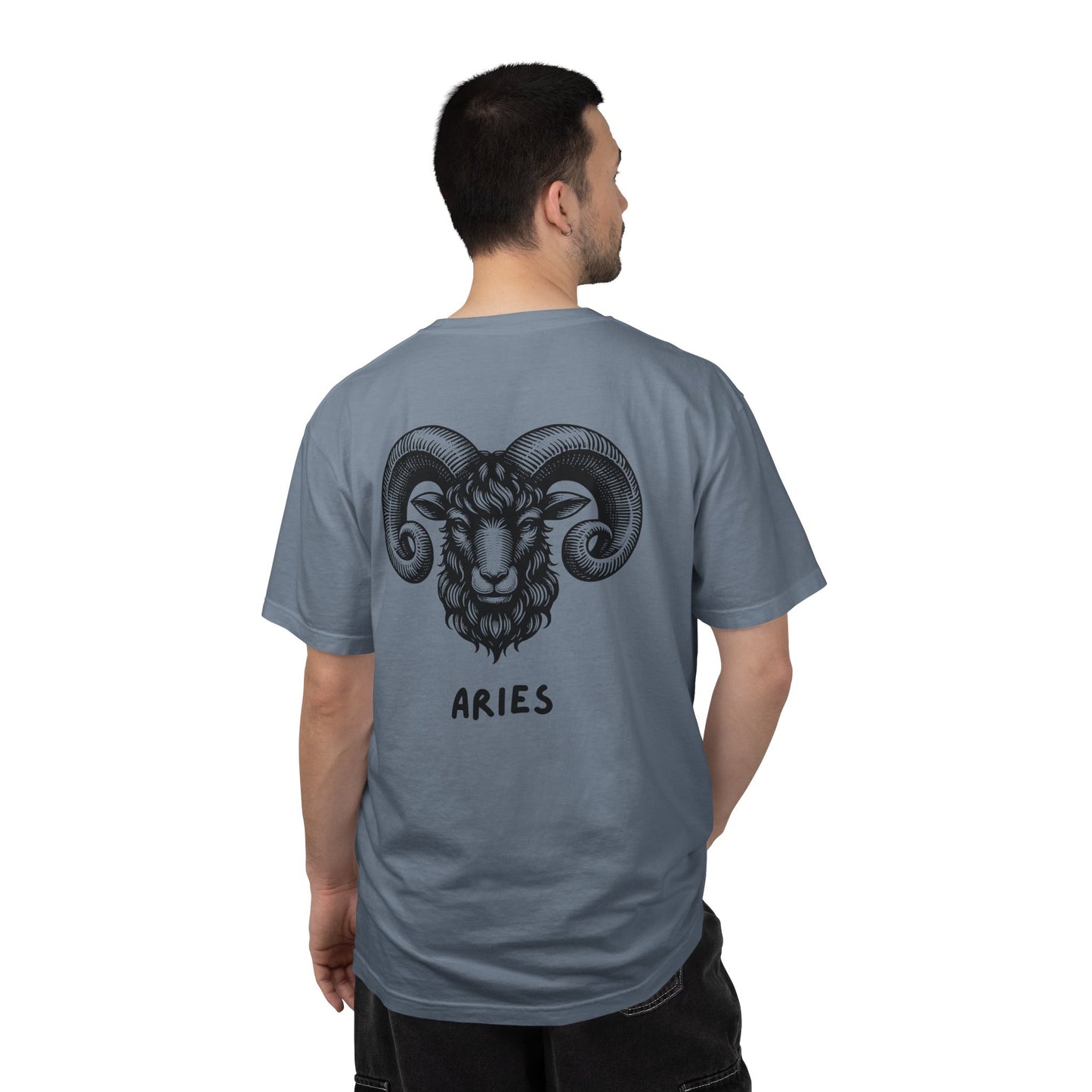 Aries Zodiac T-Shirt – Aries Ram Astrology Graphic Tee | Vintage Star Sign Shirt, Unisex Tee