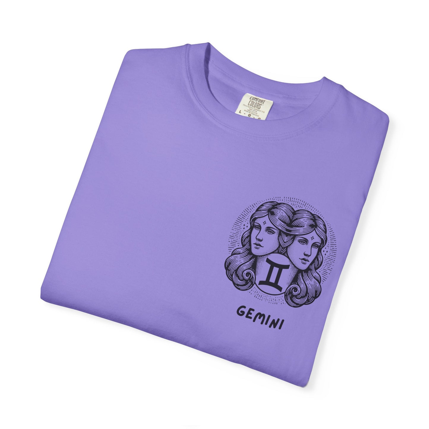 Gemini Zodiac T-Shirt – Twin Faces Astrology Tee | Minimal Celestial Graphic Shirt