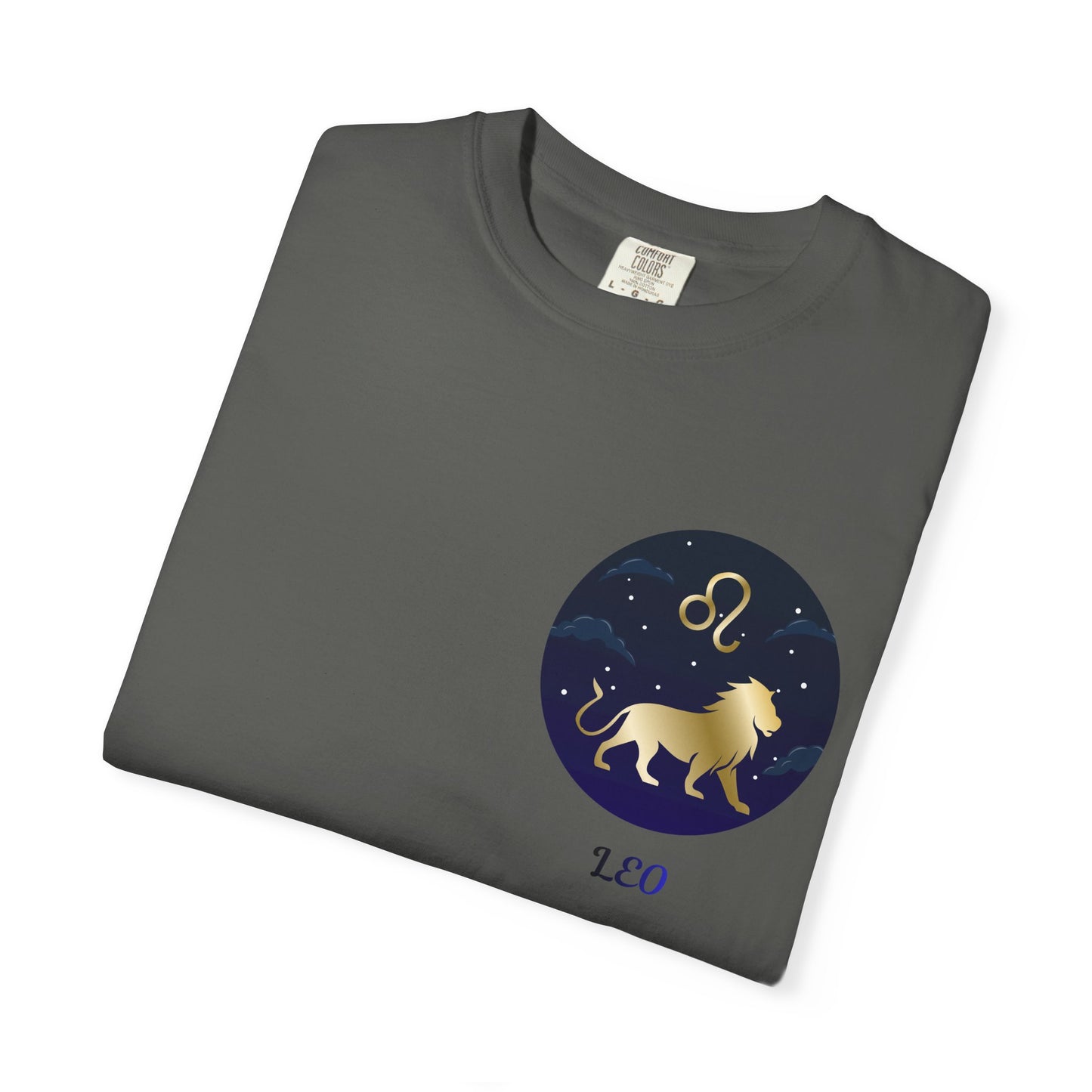 Leo Zodiac T-Shirt – Gold Lion Constellation Graphic Tee | Celestial Astrology Shirt