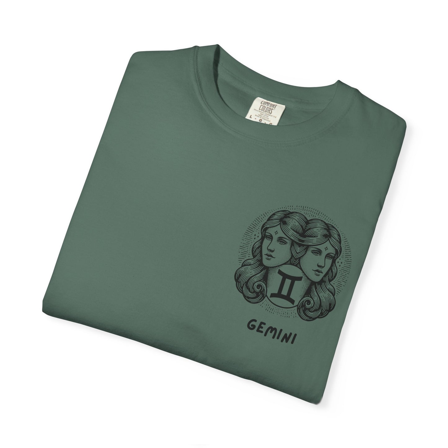 Gemini Zodiac T-Shirt – Twin Faces Astrology Tee | Minimal Celestial Graphic Shirt