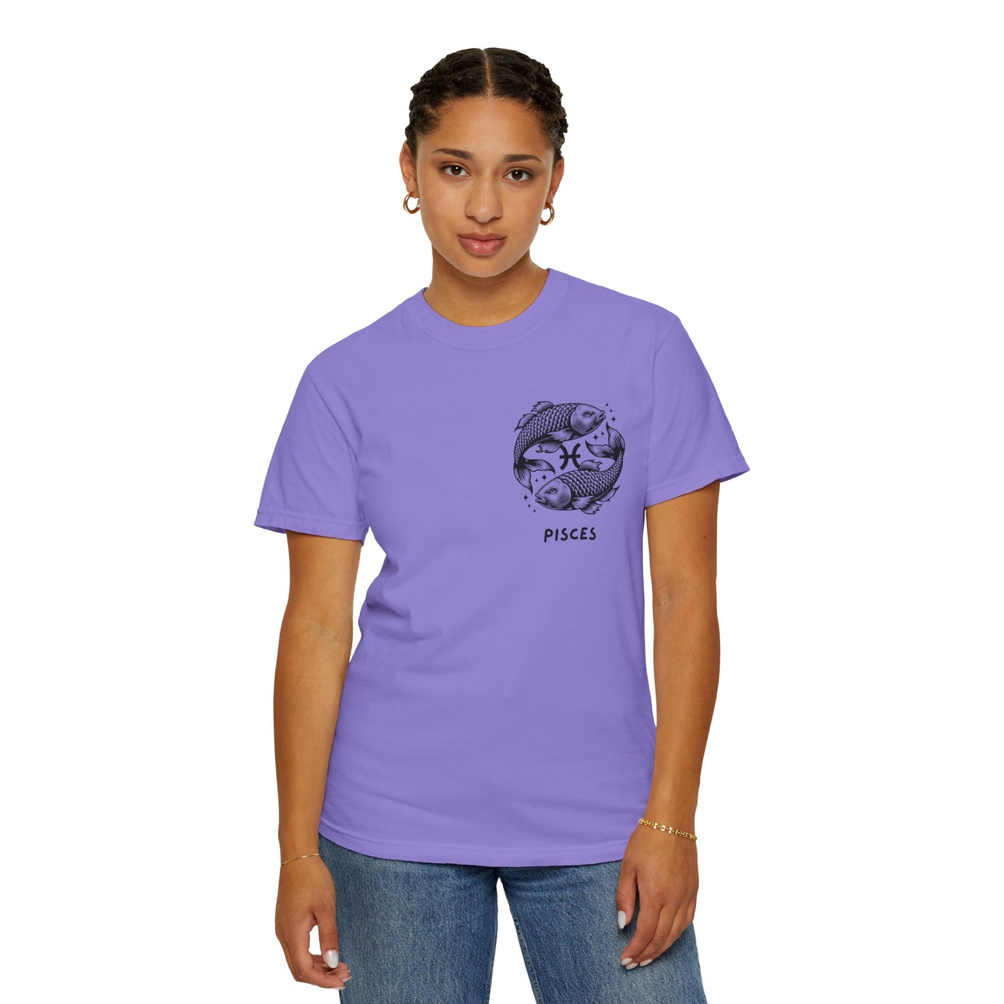 Pisces Zodiac T-Shirt – Pisces Fish Astrology Graphic Tee | Celestial Star Sign Shirt
