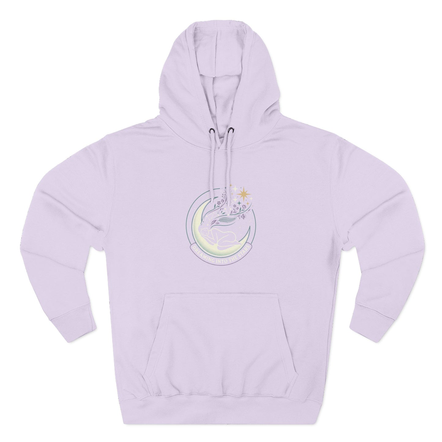 Moonlight Floral Hoodie – Celestial Moon & Botanical Graphic Hoodie | Spiritual Nature Aesthetic, Cosmic Hoodie, Unisex Hoodie