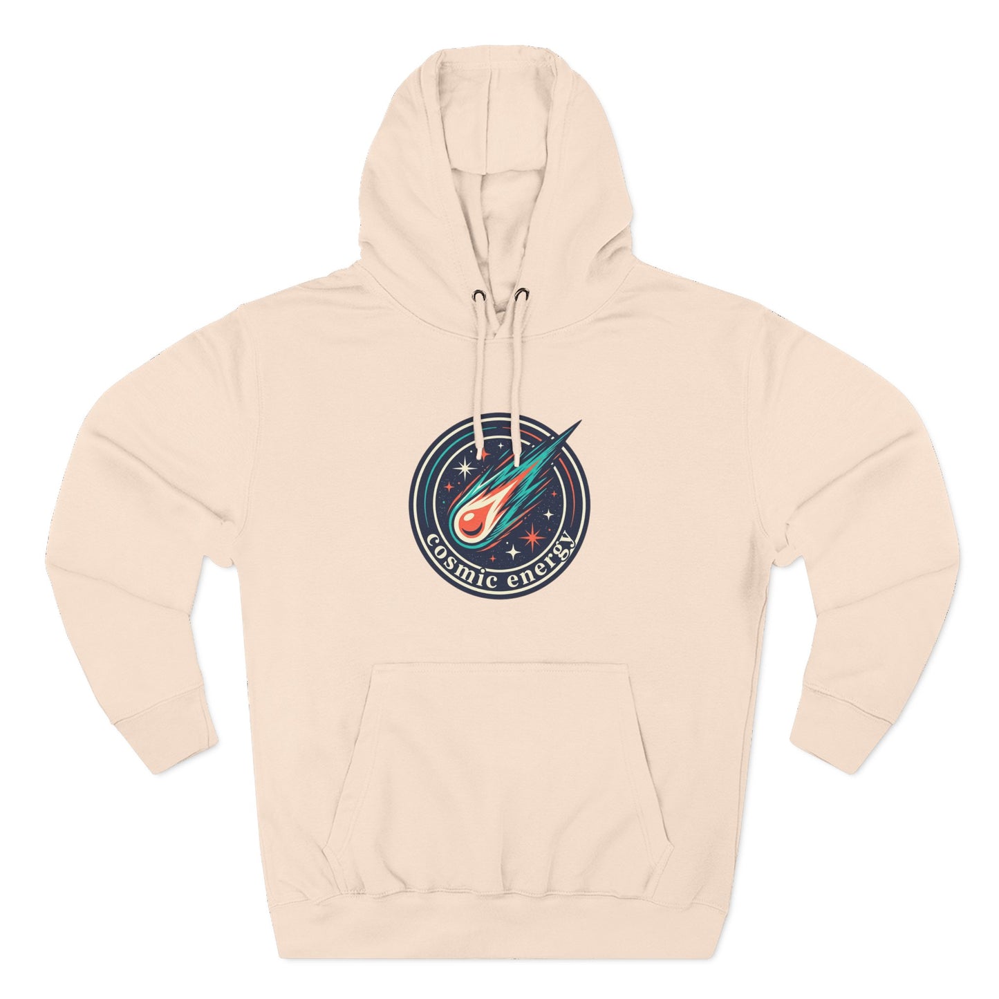 Cosmic Energy Hoodie – Meteor & Shooting Star Graphic Hoodie | Space Aesthetic, Celestial Streetwear, Unisex Hoodie