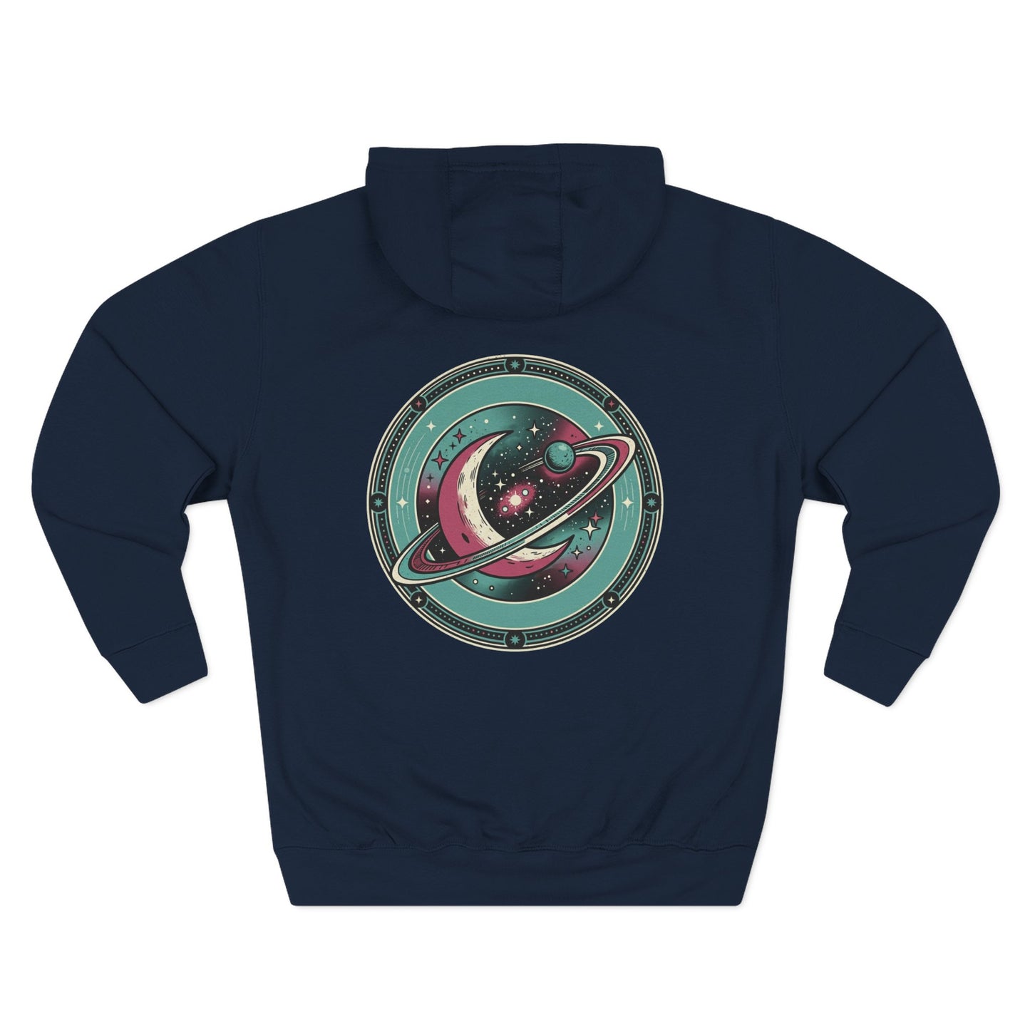 Saturn Planet Hoodie – Retro Space Ring Graphic Hoodie | Minimal Cosmic Aesthetic, Astronomy Hoodie, Unisex Hoodie