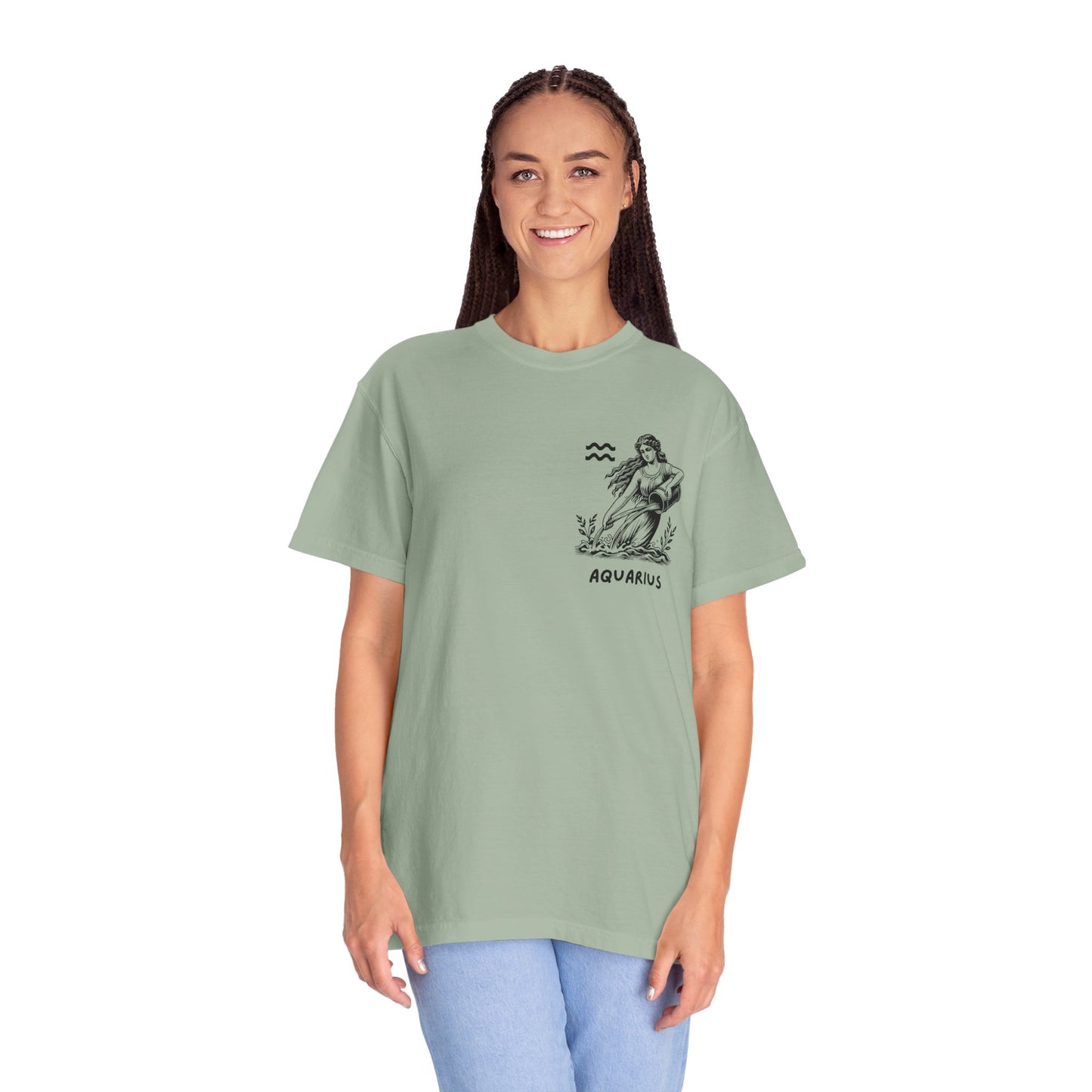 Aquarius Zodiac T-Shirt – Vintage Water Bearer Astrology Tee | Celestial Star Sign Shirt