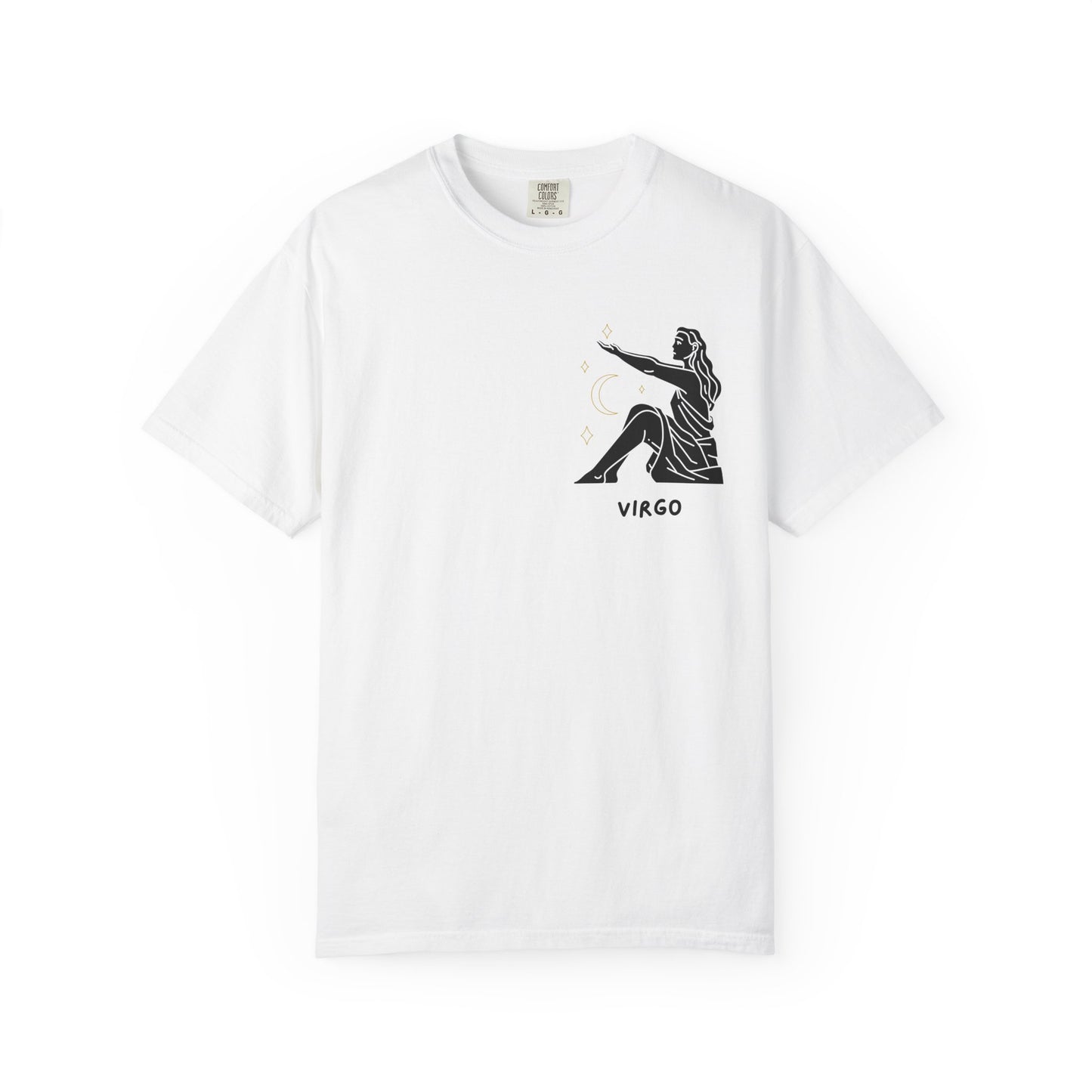 Virgo Zodiac T-Shirt – Minimalist Astrology Tee | Celestial Star Sign Graphic Shirt