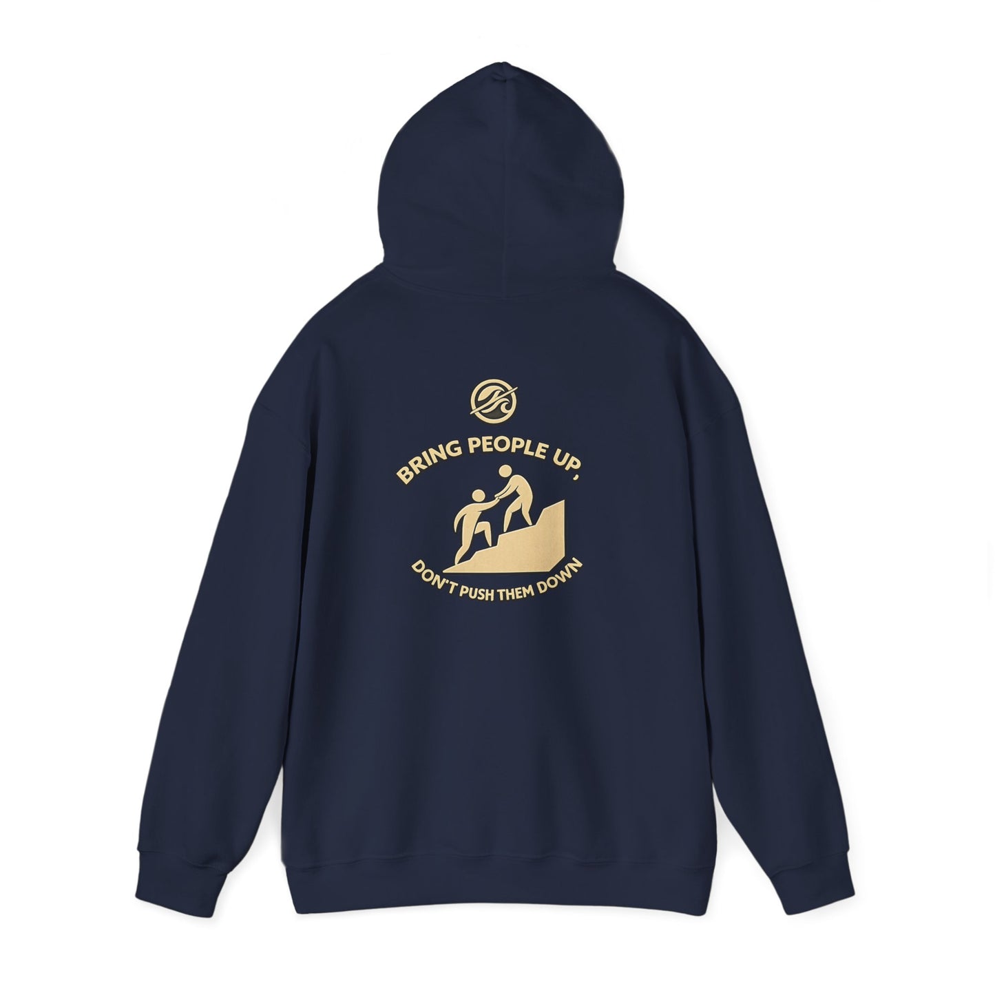 Without Wax Hoodie – “Bring People Up” Motivational Graphic Sweatshirt | Minimal Inspirational Streetwear