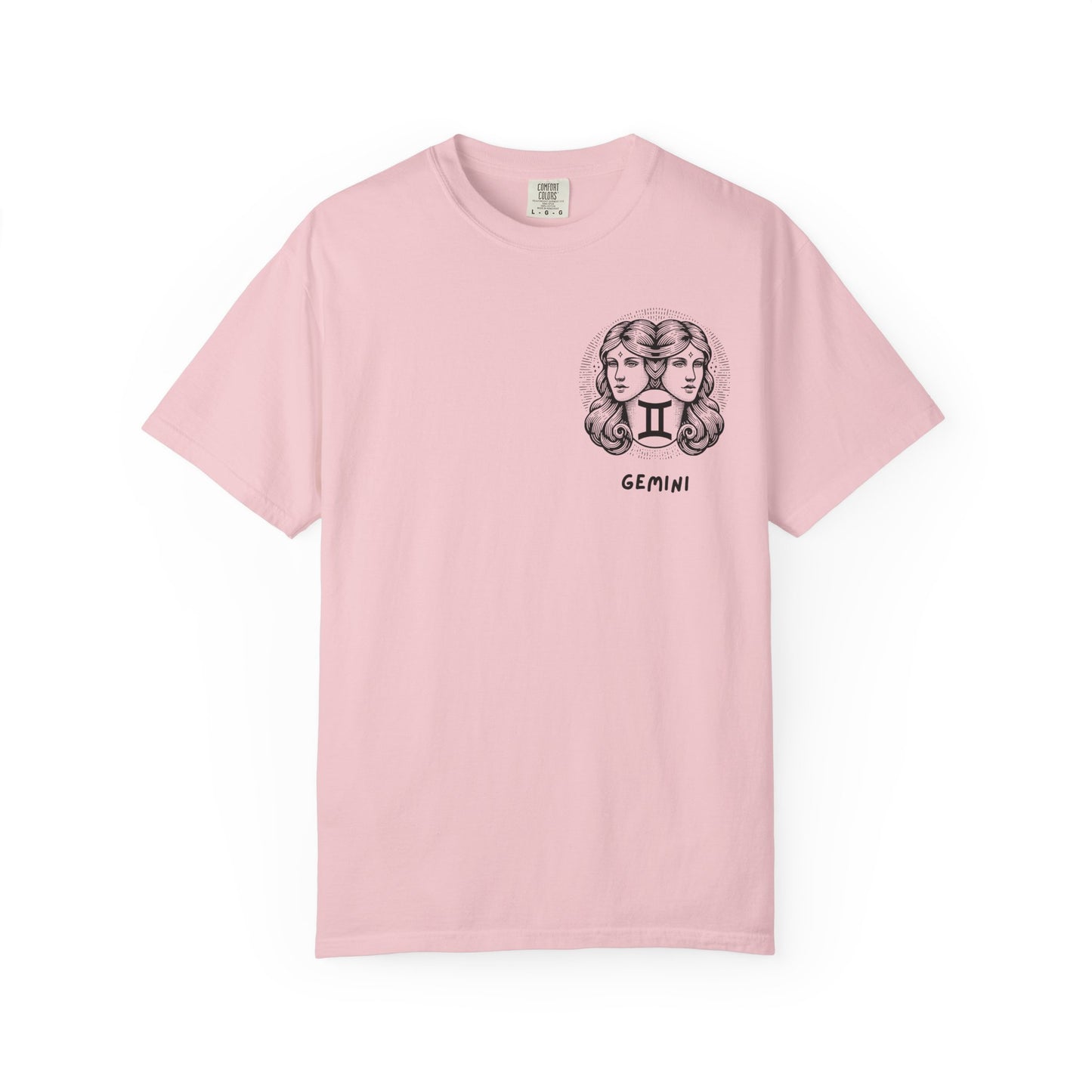 Gemini Zodiac T-Shirt – Twin Faces Astrology Tee | Minimal Celestial Graphic Shirt