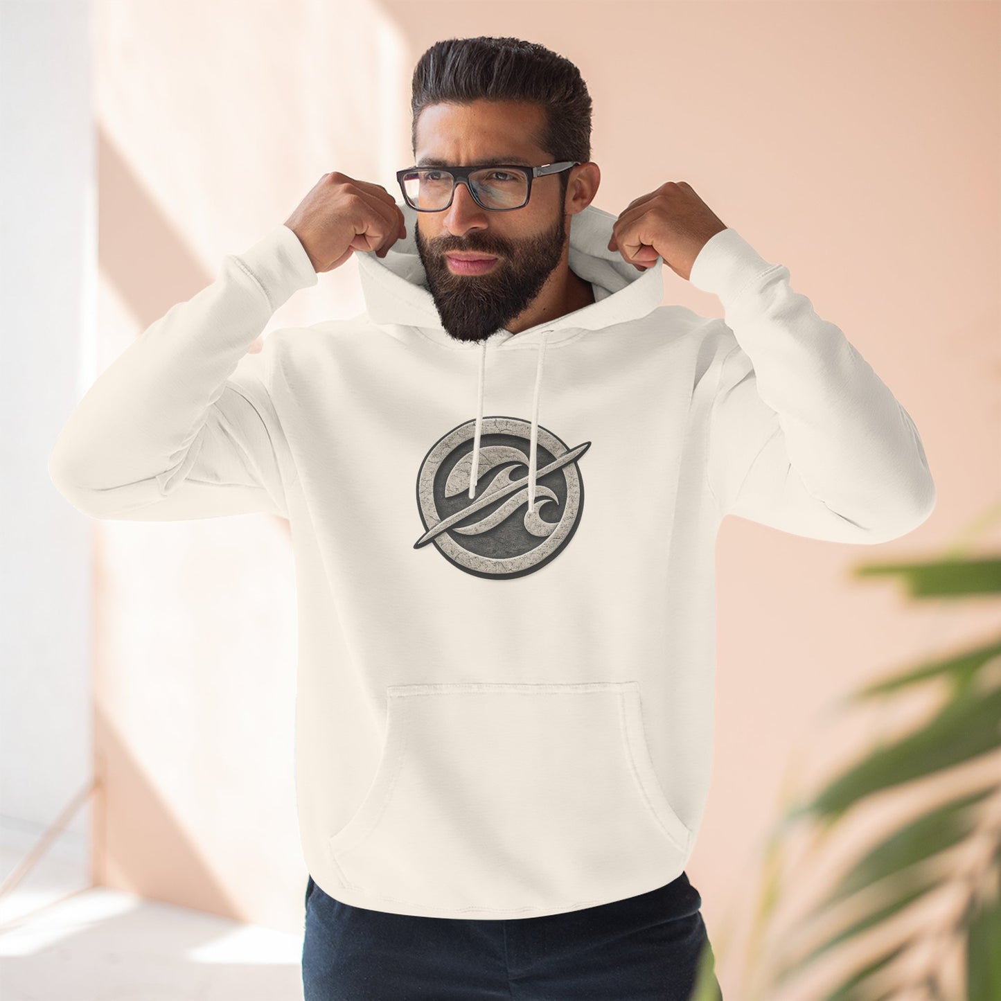 Without Wax Hoodie – Surf-Inspired Wave Logo Pullover | Vintage Coastal Streetwear Hoodie