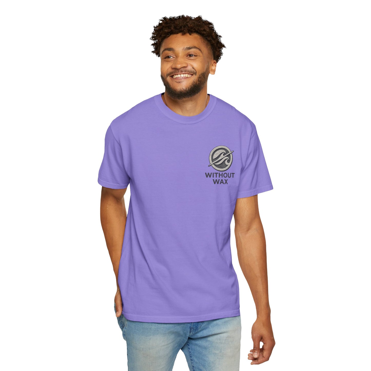 Without Wax Surf Logo T-Shirt – Coastal Wave Badge Graphic Tee | Vintage Streetwear Shirt