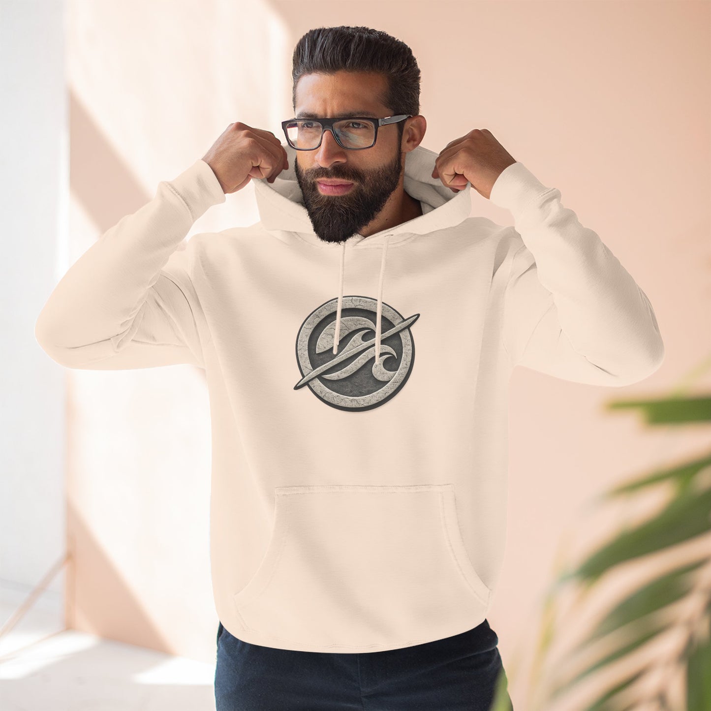Without Wax Hoodie – Surf-Inspired Wave Logo Pullover | Vintage Coastal Streetwear Hoodie