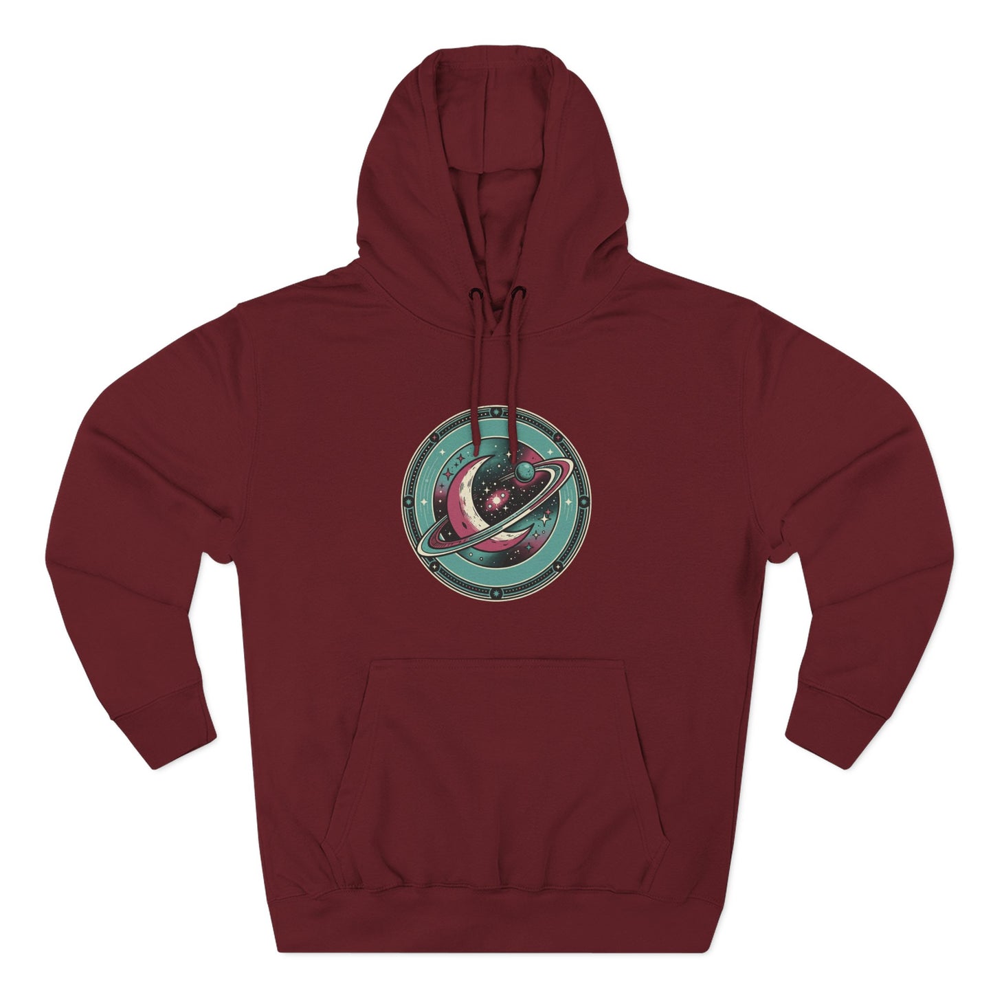 Saturn Planet Hoodie – Retro Space Ring Graphic Hoodie | Minimal Cosmic Aesthetic, Astronomy Hoodie, Unisex Hoodie