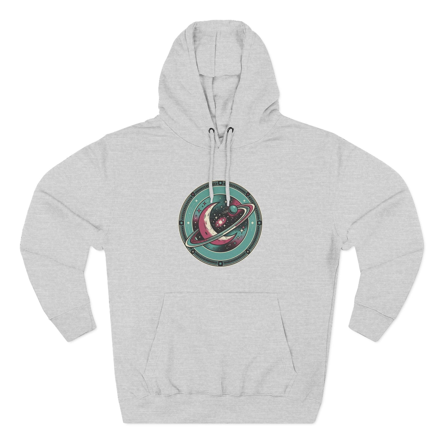 Saturn Planet Hoodie – Retro Space Ring Graphic Hoodie | Minimal Cosmic Aesthetic, Astronomy Hoodie, Unisex Hoodie