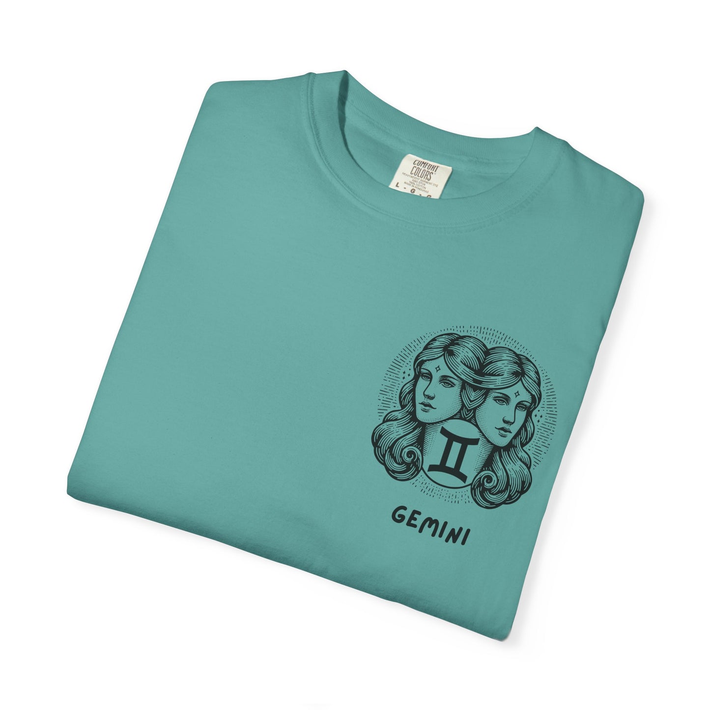 Gemini Zodiac T-Shirt – Twin Faces Astrology Tee | Minimal Celestial Graphic Shirt