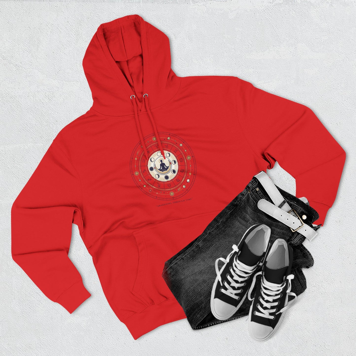 Zodiac Meditation Hoodie – Celestial Birth Chart Mandala Hoodie | Spiritual Astrology Sweatshirt, Unisex Hoodie