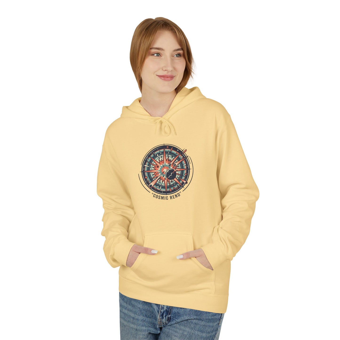 Cosmic Compass Hoodie – Retro Space Navigation Graphic Hoodie | Celestial Streetwear, Vintage Space Aesthetic, Unisex Hoodie