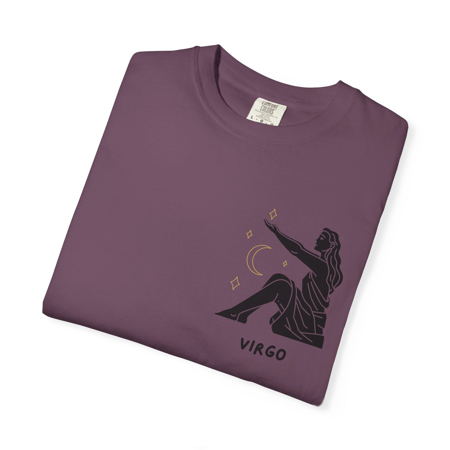Virgo Zodiac T-Shirt – Minimalist Astrology Tee | Celestial Star Sign Graphic Shirt