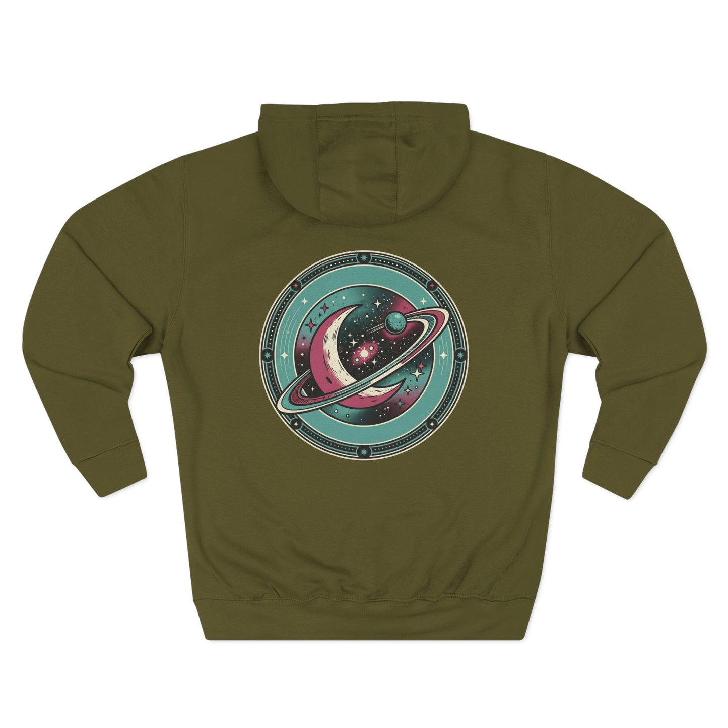 Saturn Planet Hoodie – Retro Space Ring Graphic Hoodie | Minimal Cosmic Aesthetic, Astronomy Hoodie, Unisex Hoodie