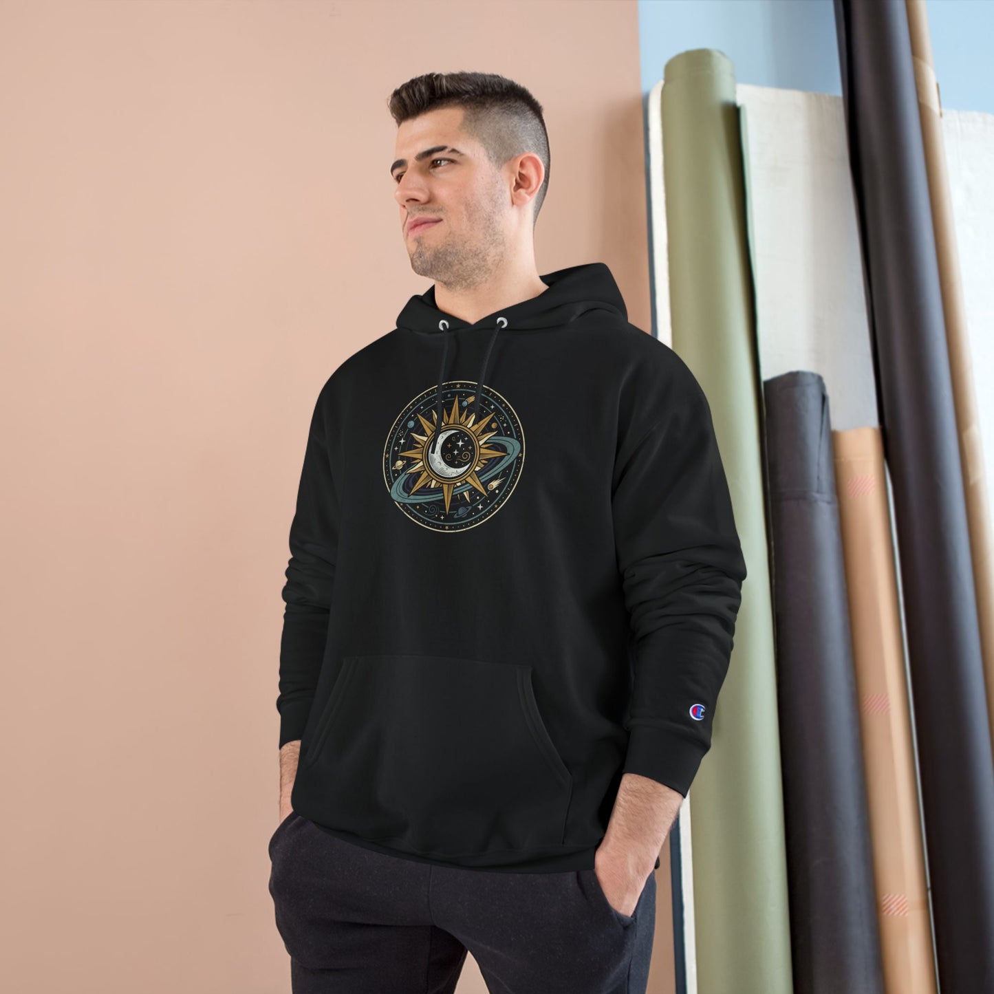Sun & Moon Hoodie – Celestial Balance Graphic Hoodie | Spiritual Cosmic Aesthetic, Minimal Astrology Hoodie, Unisex Hoodie