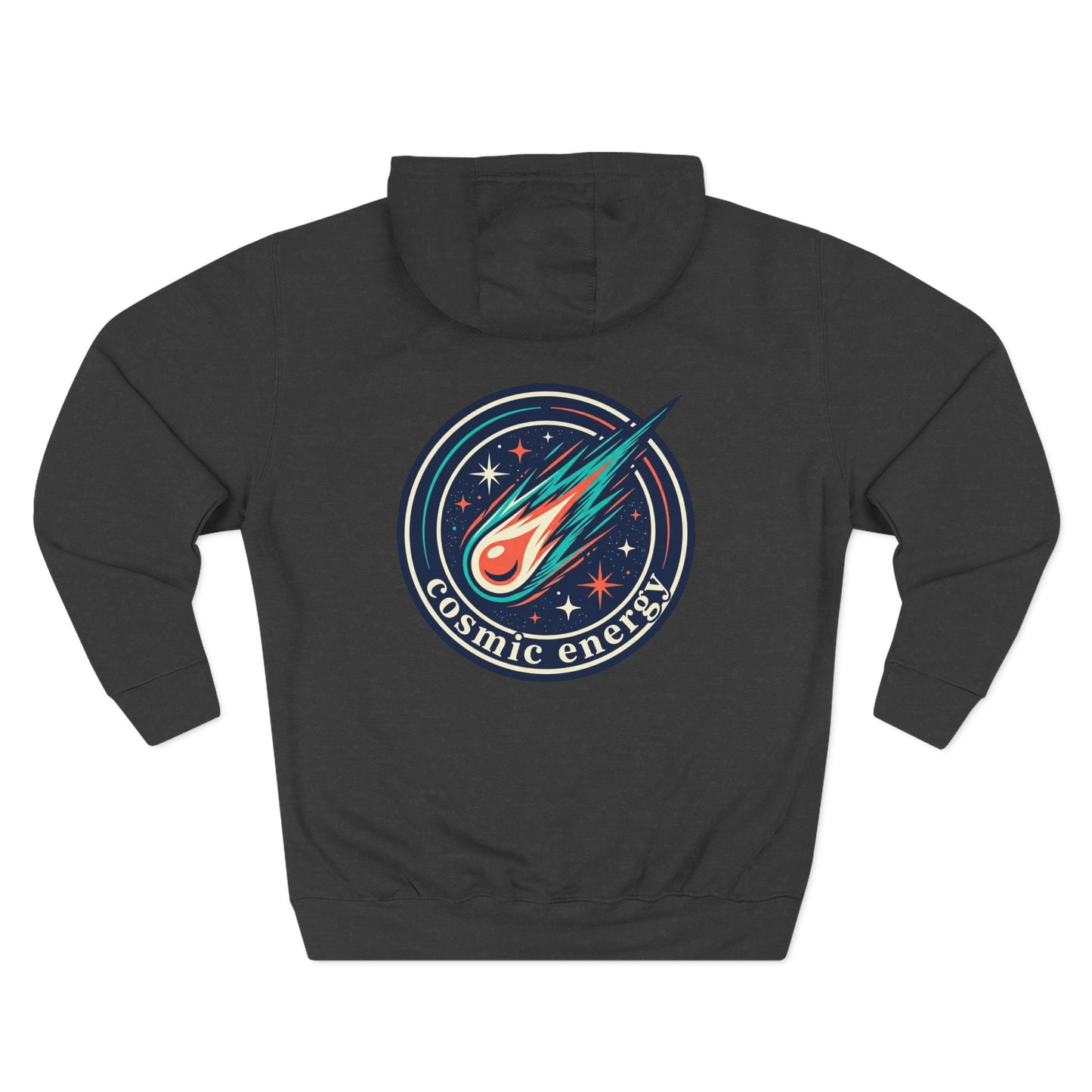 Cosmic Energy Hoodie – Meteor & Shooting Star Graphic Hoodie | Space Aesthetic, Celestial Streetwear, Unisex Hoodie