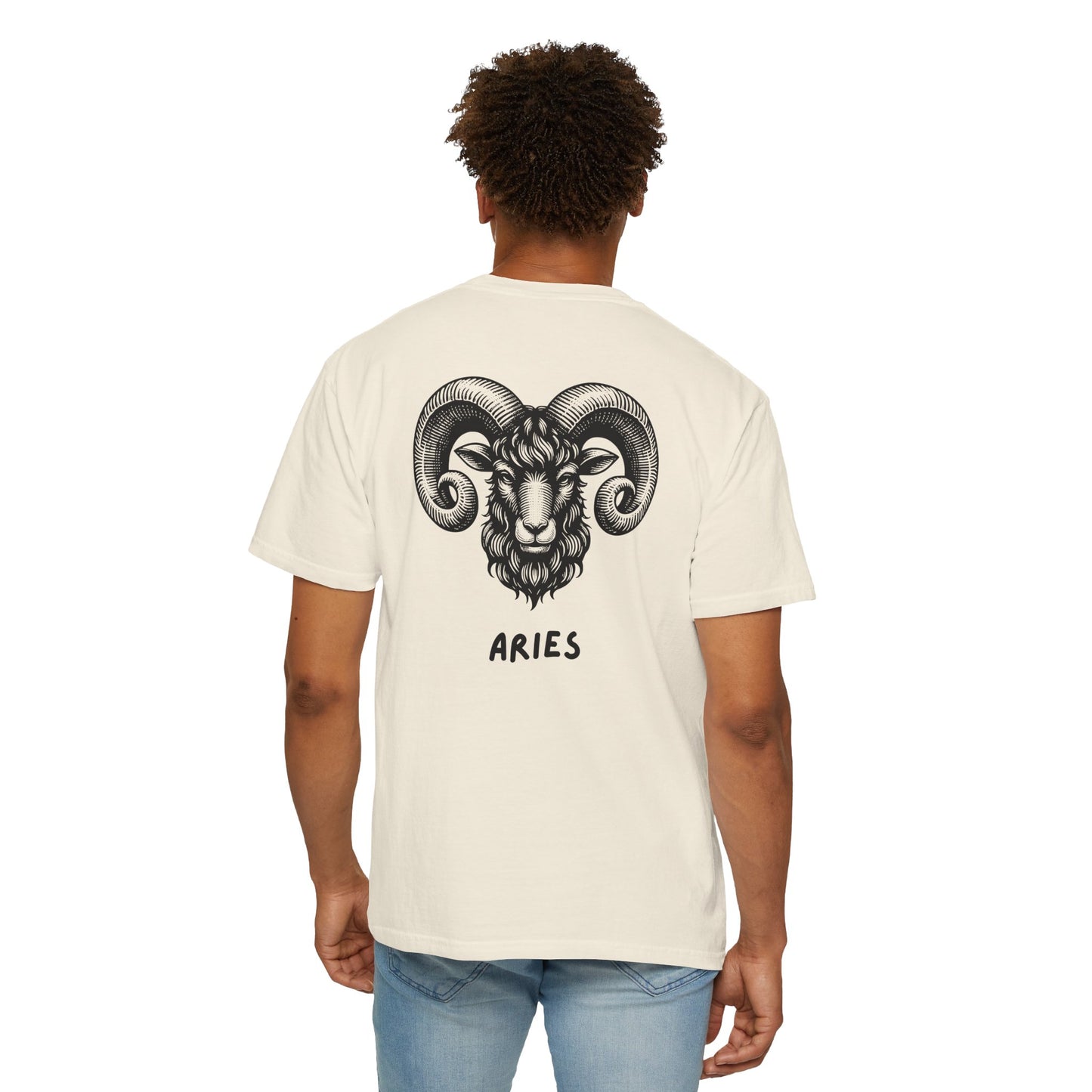 Aries Zodiac T-Shirt – Aries Ram Astrology Graphic Tee | Vintage Star Sign Shirt, Unisex Tee