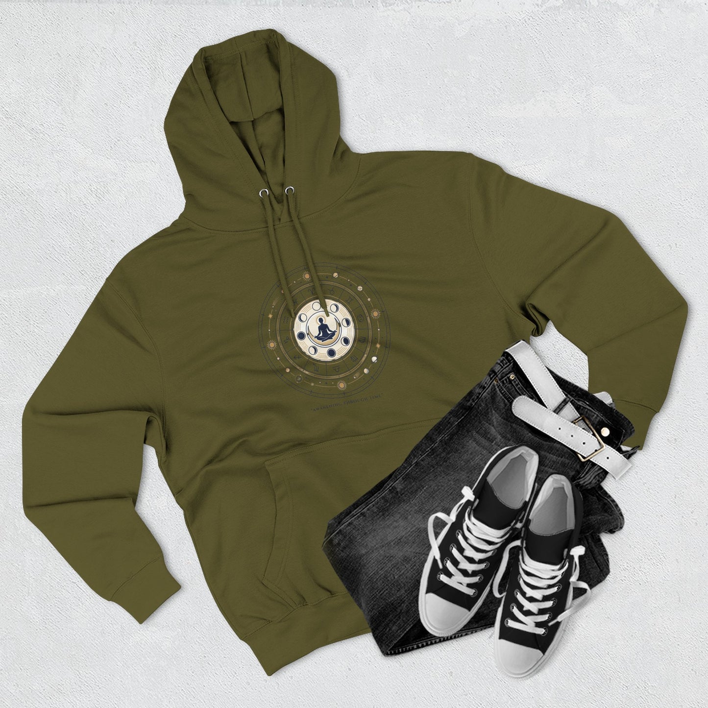 Zodiac Meditation Hoodie – Celestial Birth Chart Mandala Hoodie | Spiritual Astrology Sweatshirt, Unisex Hoodie