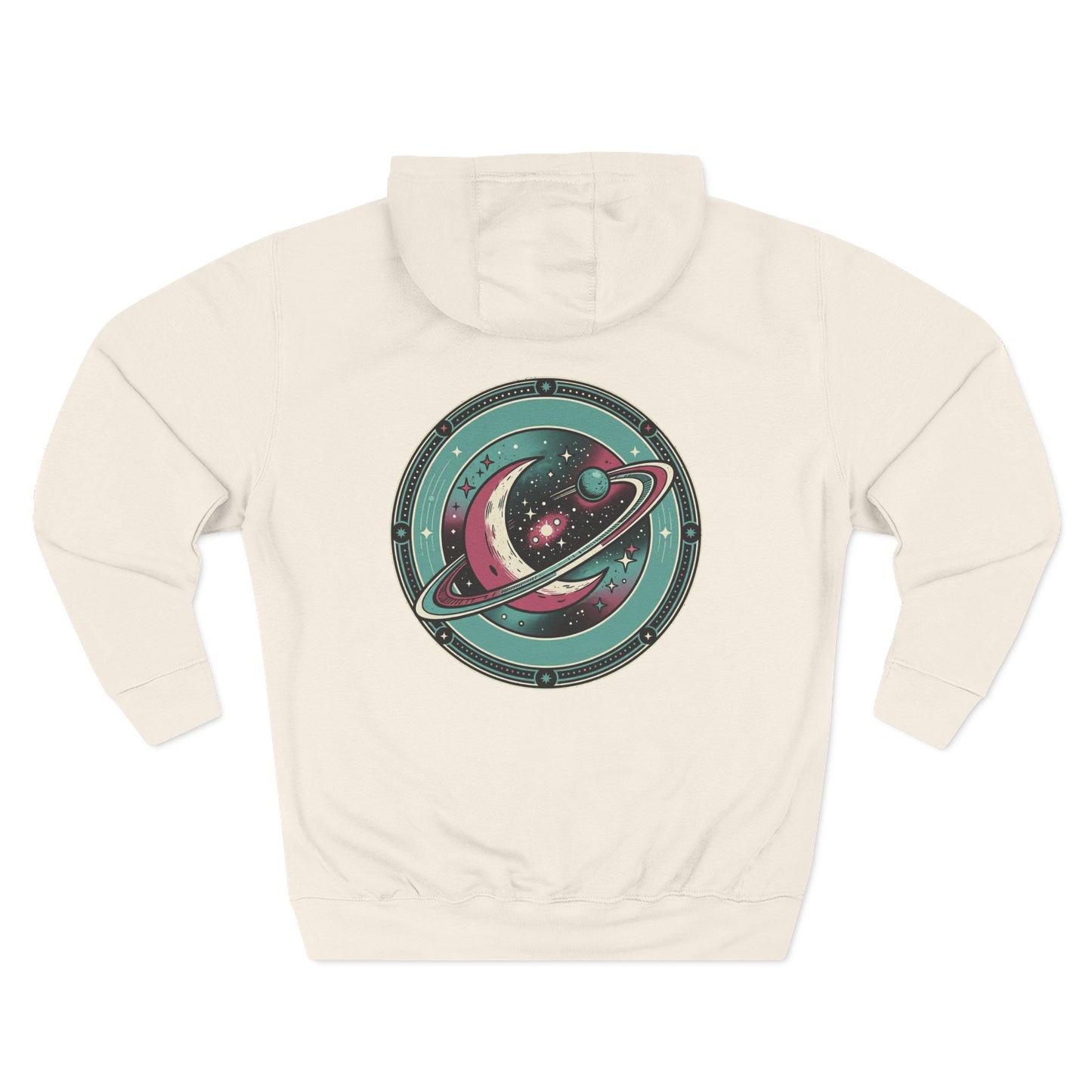 Saturn Planet Hoodie – Retro Space Ring Graphic Hoodie | Minimal Cosmic Aesthetic, Astronomy Hoodie, Unisex Hoodie