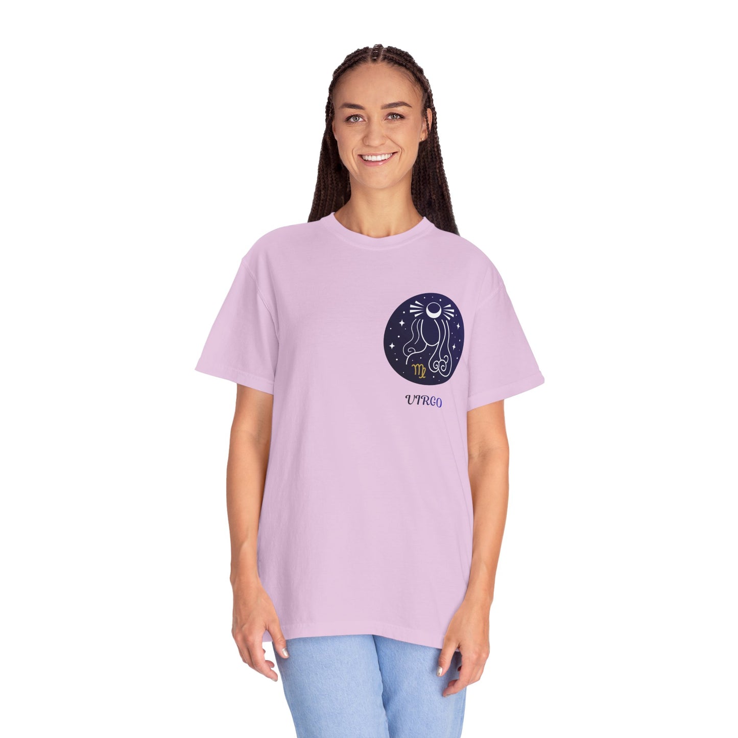 Virgo Zodiac T-Shirt – Celestial Virgo Moon Graphic Tee | Minimal Astrology Shirt