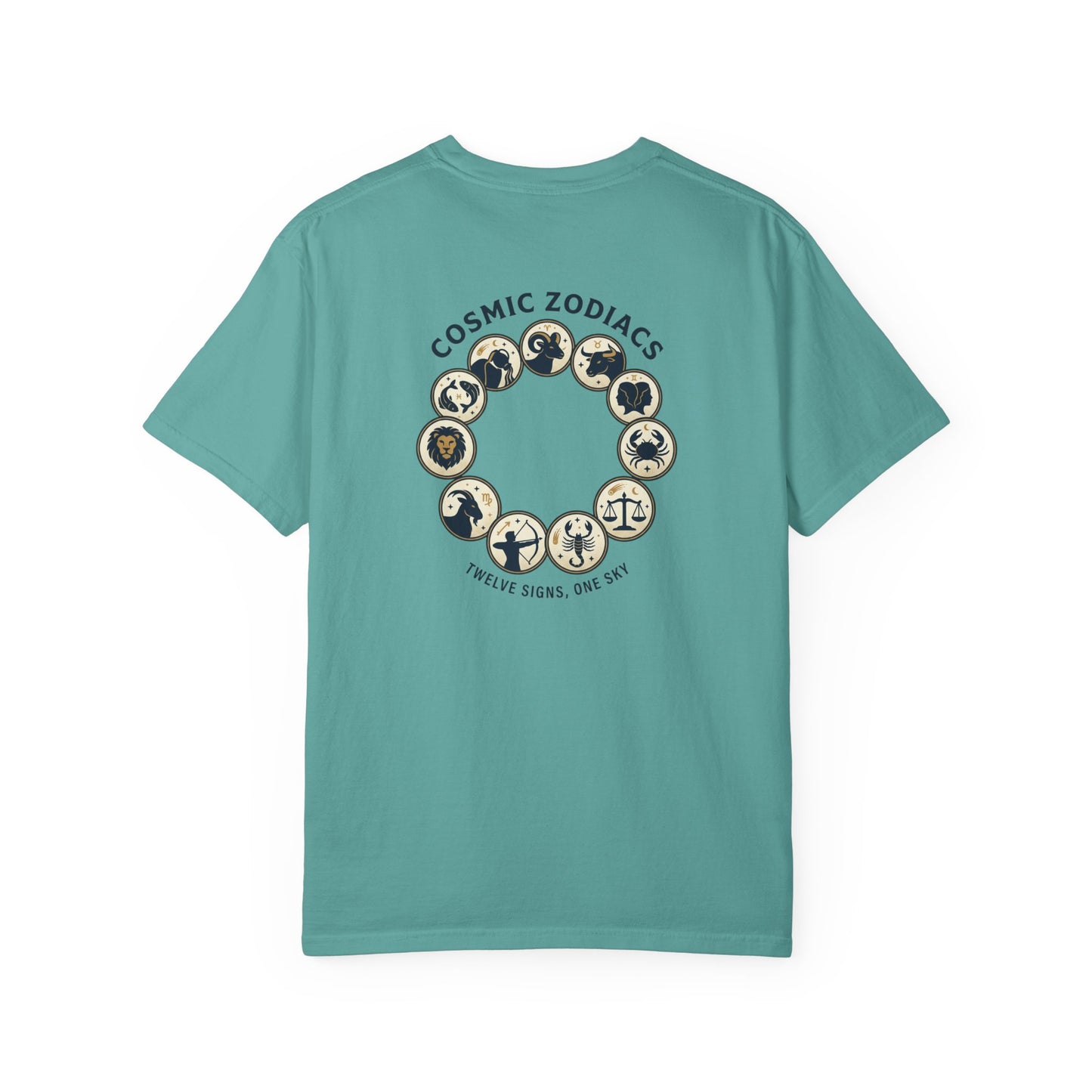 Zodiac Circle T-Shirt – Cosmic Zodiac Astrology Graphic Tee | Celestial Star Sign Shirt, Unisex Tee