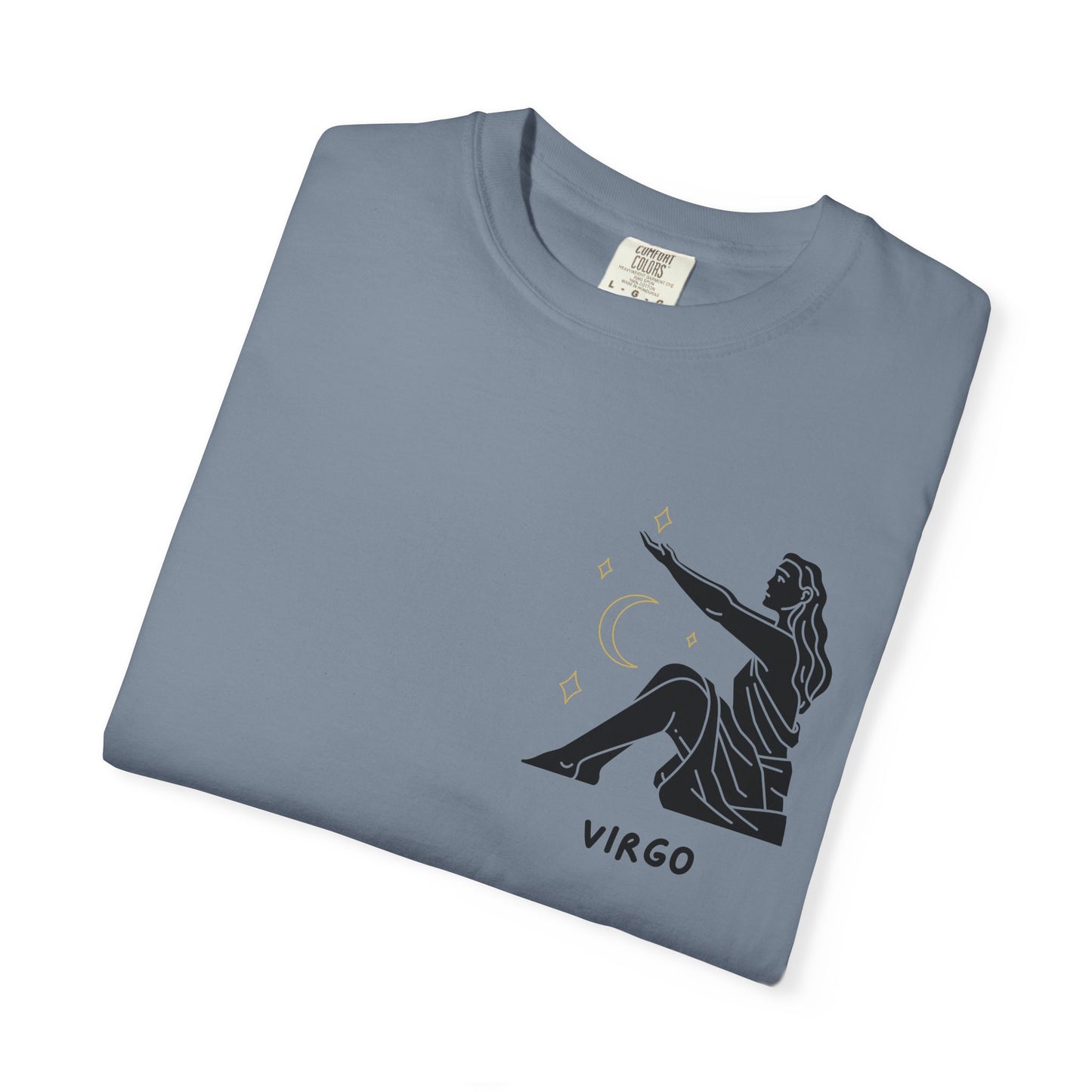Virgo Zodiac T-Shirt – Minimalist Astrology Tee | Celestial Star Sign Graphic Shirt