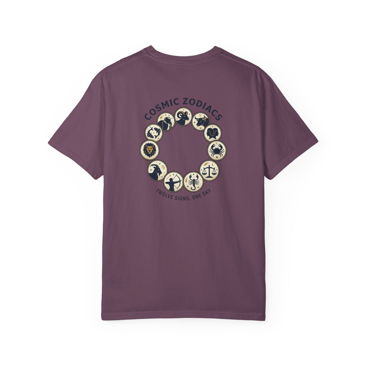 Zodiac Circle T-Shirt – Cosmic Zodiac Astrology Graphic Tee | Celestial Star Sign Shirt, Unisex Tee