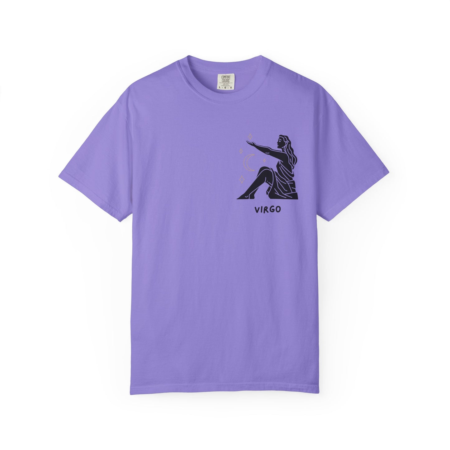 Virgo Zodiac T-Shirt – Minimalist Astrology Tee | Celestial Star Sign Graphic Shirt