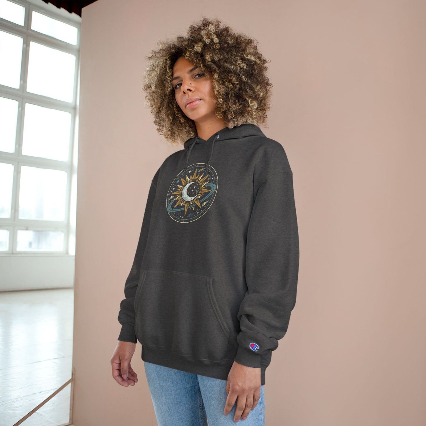 Sun & Moon Hoodie – Celestial Balance Graphic Hoodie | Spiritual Cosmic Aesthetic, Minimal Astrology Hoodie, Unisex Hoodie