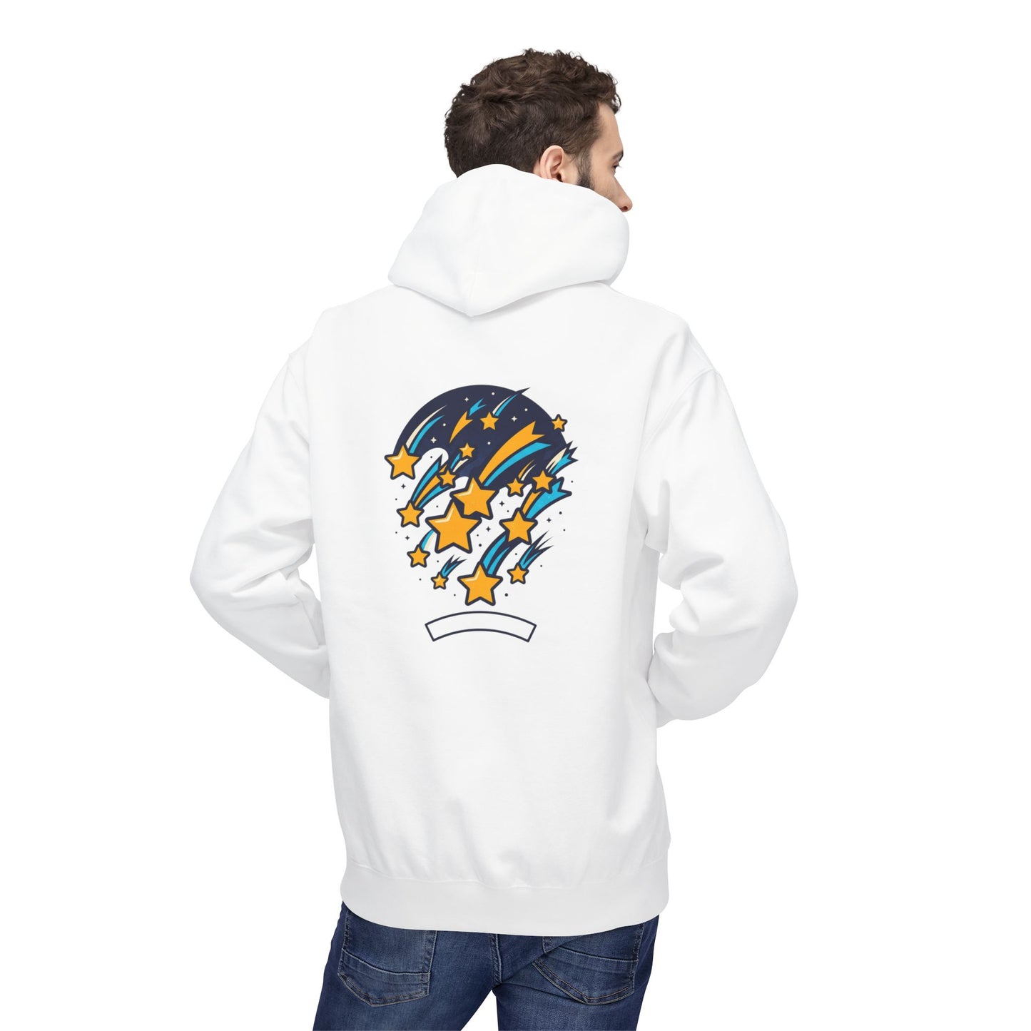 Starfall Hoodie – Shooting Stars Graphic Hoodie | Celestial Aesthetic, Cosmic Streetwear, Unisex Pullover